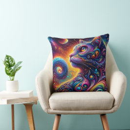 Spiral Mystic Galaxy Rainbow Cat Kissen