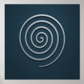 Spiral Navy Silver Poster (Vorne)