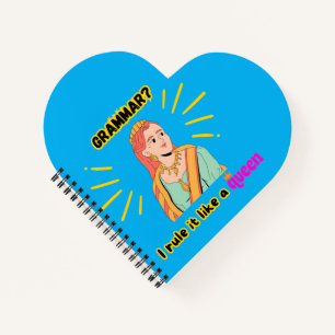 Spiral Notebbok: Grammar Queen Notizblock