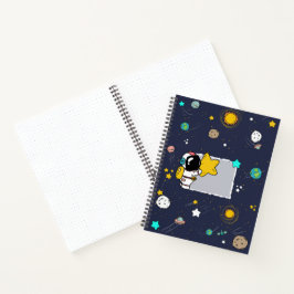 Spiral NotebooAstronaut WeltraumCartoon k Notizblock