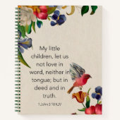 Spiral Notebook - 1 John 3:18 KJV Notizblock (Vorderseite)
