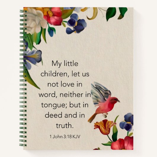 Spiral Notebook - 1 John 3:18 KJV Notizblock (Vorderseite)