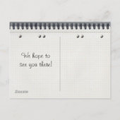 Spiral-Notebook - Abschluss-Ankündigung PostCard Einladungspostkarte (Rückseite)