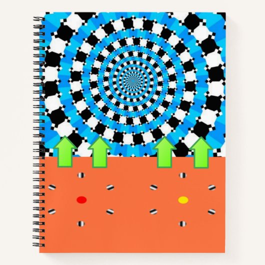 Spiral Notebook Abstrakt Blue Orange Notizblock (Vorderseite)
