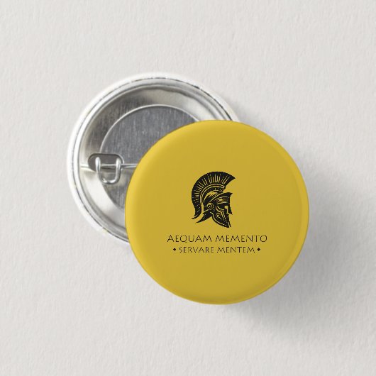 Spiral Notebook Aequam memento servare mentem Button (Vorne & Hinten)