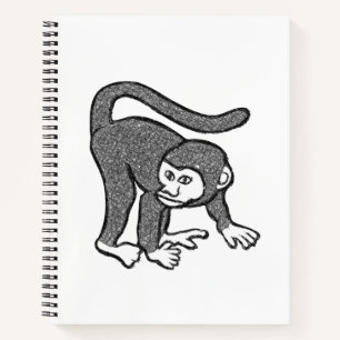 Spiral-Notebook-Affe Notizblock