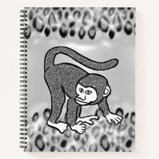 Spiral-Notebook-Affe Notizblock (Vorderseite)