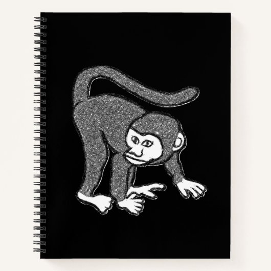 Spiral-Notebook-Affe Notizblock (Vorderseite)