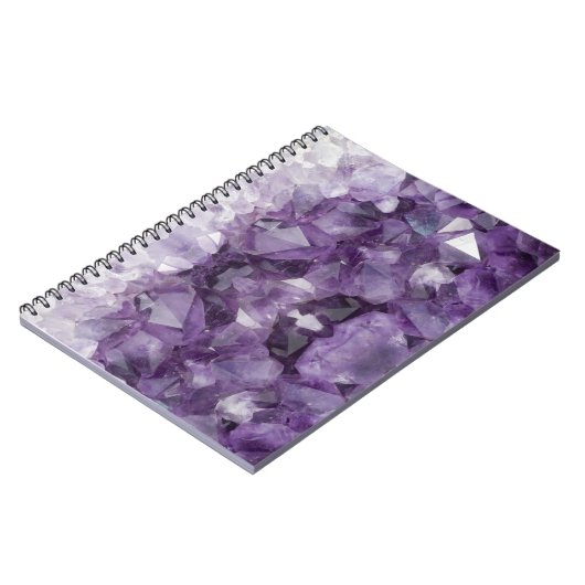 Spiral-Notebook-Amethyst-Kristalle Notizblock (Linke Seite)