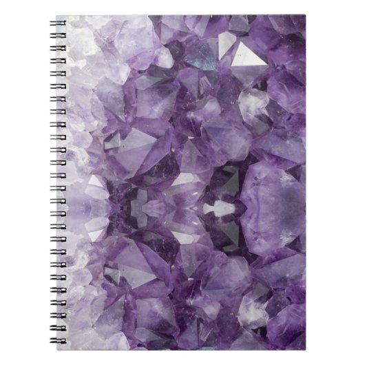Spiral-Notebook-Amethyst-Kristalle Notizblock (Vorderseite)