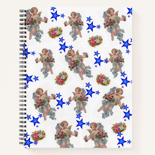 Spiral Notebook Angel Blue Star Notizblock (Vorderseite)