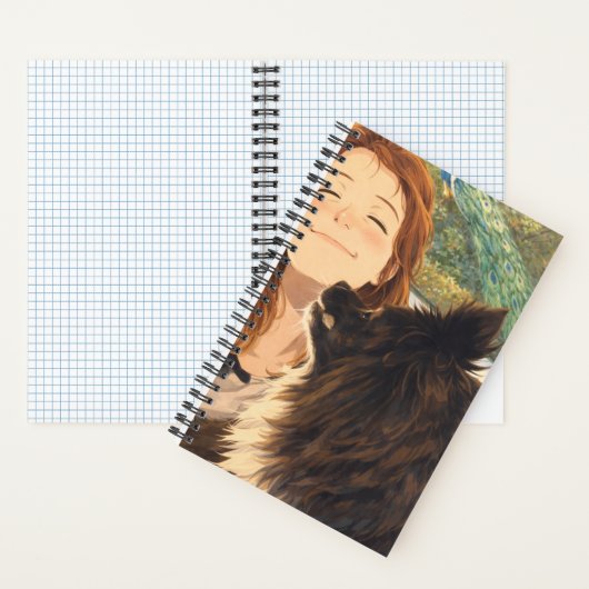Spiral Notebook Anime Playful Puppy Notizblock (Innen)