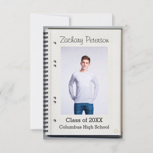 Spiral-Notebook - Ankündigung von 3x5-Abschlüssen (Vorderseite)