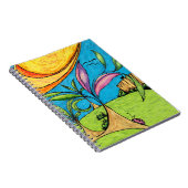 Spiral-Notebook, Backyard Summer Fun Doodle Notizblock (Rechte Seite)
