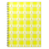 Spiral Notebook Bladder Cancer Plaid, Yellow Notizblock (Vorderseite)