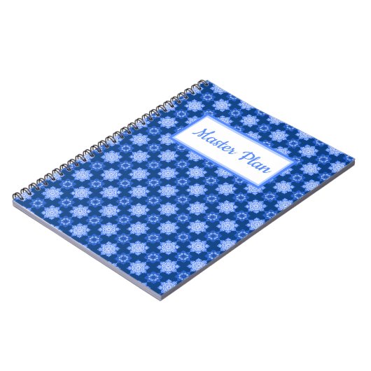 Spiral Notebook Blue Fliesenprint Notizblock (Linke Seite)