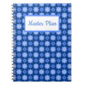 Spiral Notebook Blue Fliesenprint Notizblock (Vorderseite)