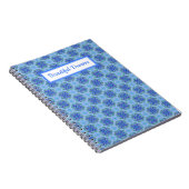 Spiral Notebook Blue Fliesenprint Notizblock (Rechte Seite)