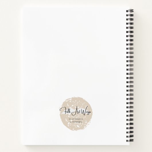 Spiral Notebook Blue "Junk Journaling Junkie" Notizblock (Rückseite)