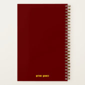 Spiral Notebook Blue Phoenix, Dark Red Notebook Notizblock (Rückseite)