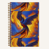 Spiral Notebook Blue Phoenix, farbiges Notebook Notizblock (Vorderseite)
