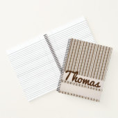Spiral Notebook Brown Stripe Notizblock (Innenseite)