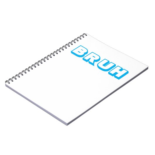SPIRAL NOTEBOOK "BRUH" NOTIZBLOCK (Linke Seite)