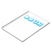 SPIRAL NOTEBOOK "BRUH" NOTIZBLOCK (Linke Seite)