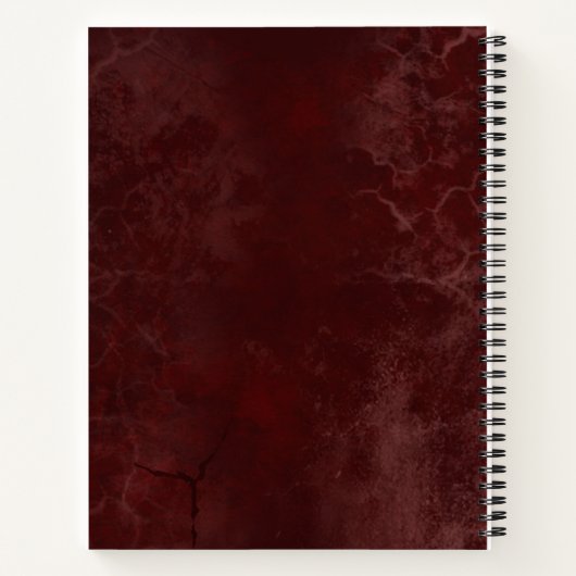 Spiral Notebook Buch Schatten, Rustikales Design (Rückseite)