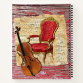 Spiral Notebook Cello Viktorianisch Notizblock (Rückseite)