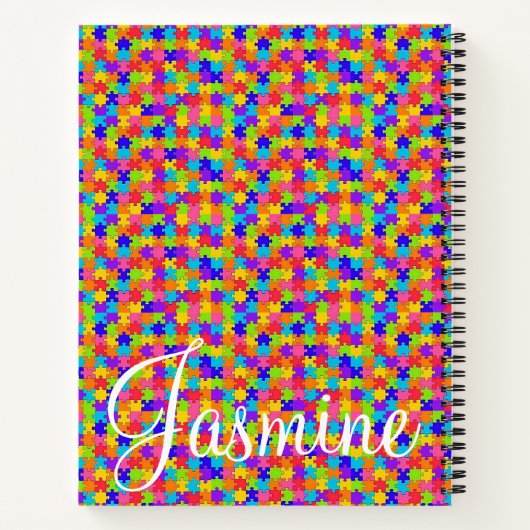 Spiral Notebook Colorful Puzzle Notizblock (Rückseite)
