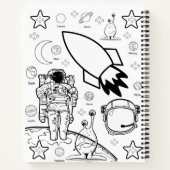 Spiral Notebook Coloring Astronaut Notizblock (Rückseite)