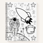 Spiral Notebook Coloring Astronaut Notizblock (Vorderseite)
