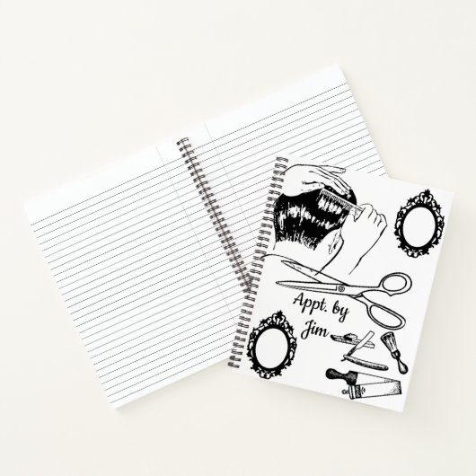 Spiral Notebook Coloring Barber Barbershop Notizblock (Innenseite)