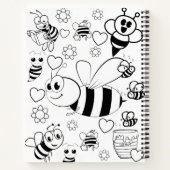Spiral Notebook Coloring Bumblebee Notizblock (Rückseite)