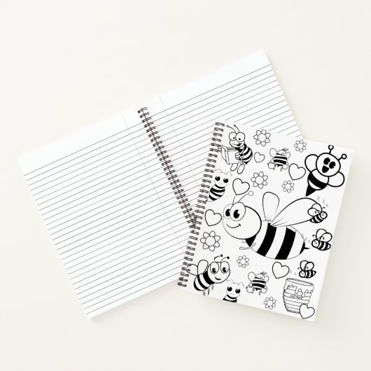 Spiral Notebook Coloring Bumblebee Notizblock (Innenseite)