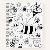 Spiral Notebook Coloring Bumblebee Notizblock (Vorderseite)