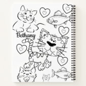 Spiral Notebook Coloring Cats Kittens Notizblock (Rückseite)