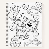 Spiral Notebook Coloring Cats Kittens Notizblock (Vorderseite)