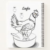 Spiral Notebook Coloring Chicken Notizblock (Rückseite)
