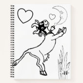 Spiral Notebook Coloring Cow Moon Bumblebee Notizblock (Vorderseite)