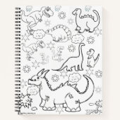 Spiral Notebook Coloring Dinosaur Notizblock (Vorderseite)