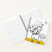 Spiral Notebook Coloring Giraffe Mushroom Notizblock (Innenseite)