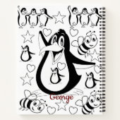 Spiral Notebook Coloring Penguin Notizblock (Rückseite)
