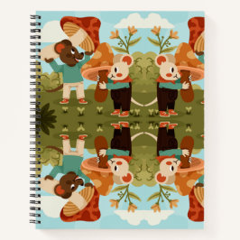 Spiral notebook cover showing a whimsical notizblock