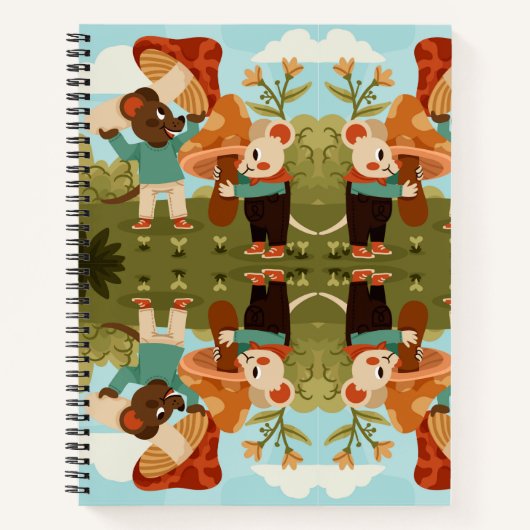 Spiral notebook cover showing a whimsical notizblock (Vorderseite)