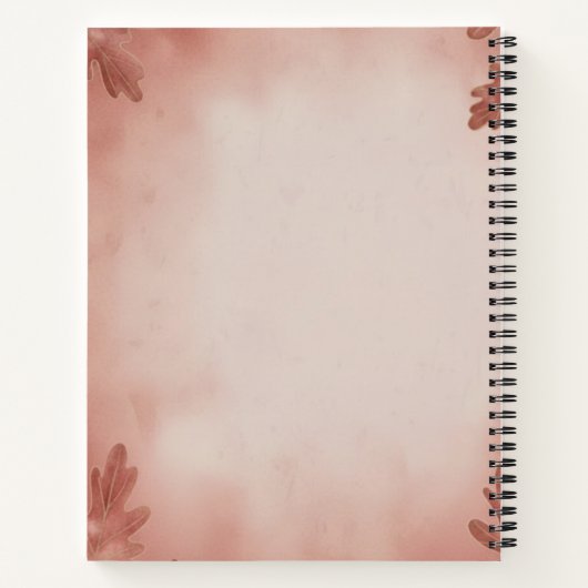 Spiral Notebook Cozy Notes" Autumn Vibes Deluxe Sp Notizblock (Rückseite)