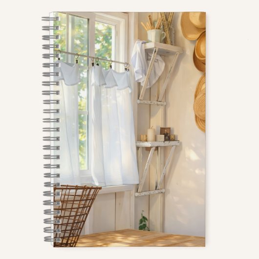 Spiral Notebook Curtain in the Wind Notizblock (Vorderseite)