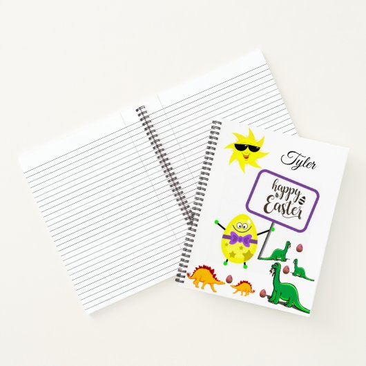 Spiral Notebook Easter Dinosaur Notizblock (Innenseite)
