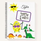 Spiral Notebook Easter Dinosaur Notizblock (Vorderseite)